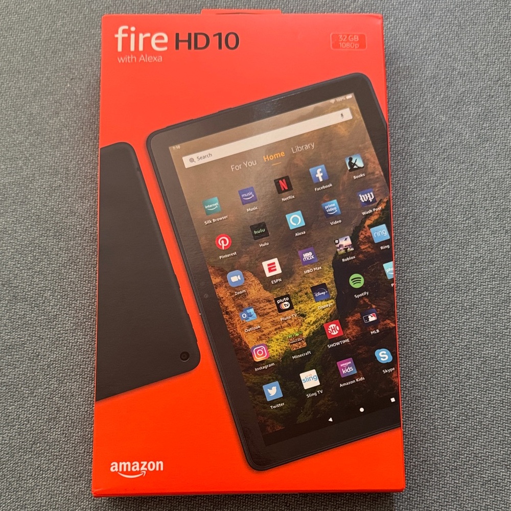 Amazon Fire HD 10 Tablet - Red Box - Picture 1 of 2